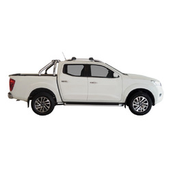 Yakima ThruBar 135cm Silver Pair (S17Y) To Suit Nissan Navara NP300 (D23) Dual Cab 06/2015-/On