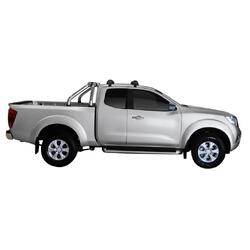 Yakima FlushBar 105cm Silver Pair (S7Y) To Suit Nissan Navara NP300 (D23) King Cab /2015-/On