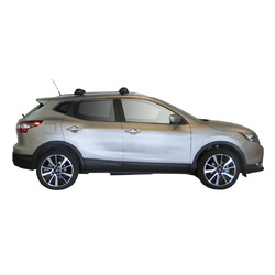 Yakima FlushBar 100 & 105cm Silver Pair (S26Y) To Suit Nissan Qashqai 5dr SUV /2014-/2022