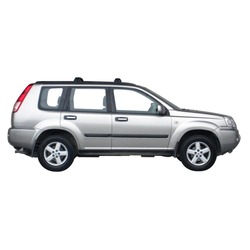 Yakima ThruBar 120cm Silver Pair (S16Y) To Suit Nissan X-Trail 5dr SUV 10/2001-09/2007