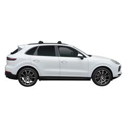 Yakima FlushBar 100 & 105cm Silver Pair (S26Y) To Suit Porsche Cayenne 5dr SUV /2019-/On