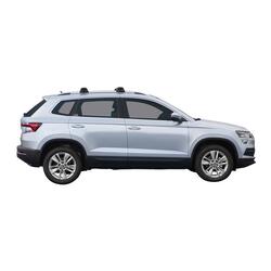 Yakima ThruBar 120cm Silver Pair (S16Y) To Suit Skoda Karoq 5dr SUV /2018-/On