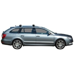 Yakima ThruBar 120cm Silver Pair (S16Y) To Suit Skoda Superb 5dr Wagon /2009-/2015