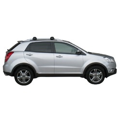 Yakima FlushBar 100cm Silver Pair (S6Y) To Suit SsangYong Korando 5dr SUV /2011-/2019