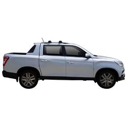 Yakima ThruBar 135cm Silver Pair (S17Y) To Suit SsangYong Musso 4dr Ute /2019-/On