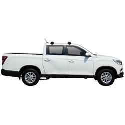 Yakima ThruBar 135cm Silver Pair (S17Y) To Suit SsangYong Musso 4dr Ute /2019-/On