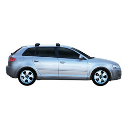 Yakima ThruBar 120cm Silver Pair (S16Y) To Suit Audi A3/S3/RS3 Sportback /2004-/2012