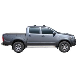 Yakima FlushBar 105cm Silver Pair (S7Y) To Suit Toyota HiLux Double Cab 09/2011-09/2015