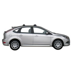 Yakima FlushBar 100cm Silver Pair (S6Y) To Suit Ford Focus 5dr Hatch 07/2008-06/2011