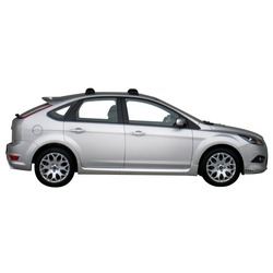 Yakima ThruBar 120cm Silver Pair (S16Y) To Suit Ford Focus 5dr Hatch 07/2008-06/2011