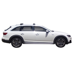 Yakima FlushBar 100 & 105cm Silver Pair (S26Y) To Suit Audi A4/S4/RS4 Allroad /2016-/On