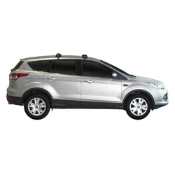 Yakima FlushBar 100 & 105cm Silver Pair (S26Y) To Suit Ford Kuga 5dr SUV /2013-/2020