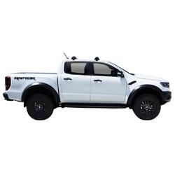 Yakima FlushBar 105cm Silver Pair (S7Y) To Suit Ford Ranger Raptor Double Cab /2018-09/2022