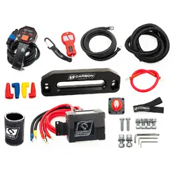 Carbon 12K 12000lb Electric Winch With Black Rope & Hook VER. 3