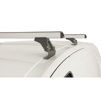 Rhino Rack Heavy Duty Rltf Silver 2 Bar Roof Rack For Citroen Berlingo Ii 4Dr Van 09 To 18