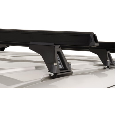 Rhino Rack Heavy Duty Rltf Black 4 Bar Roof Rack For Volkswagen Transporter T5 2Dr Van Swb (Low Roof) 08/04 To 11/15