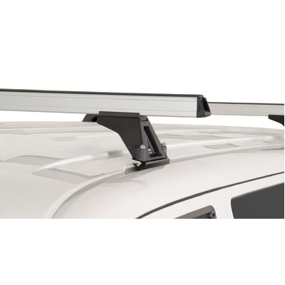 Rhino Rack Heavy Duty Rltf Silver 3 Bar Roof Rack For Volkswagen Transporter T5 2Dr Van Swb (Low Roof) 08/04 To 11/15