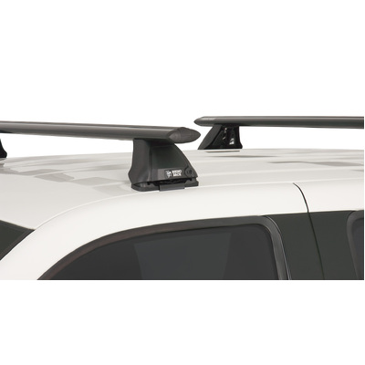 Rhino Rack Vortex 2500 Black 2 Bar Roof Rack For Mazda Bravo 4Dr Ute Dual Cab 02/99 To 11/06