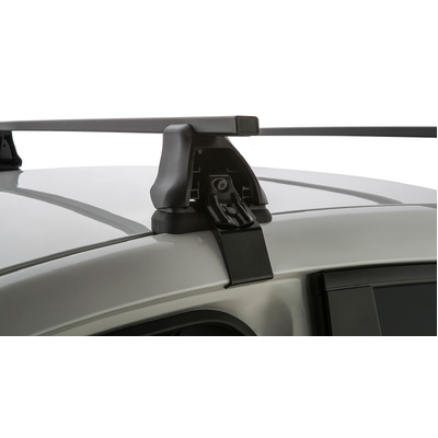 Rhino Rack Euro 2500 Black 2 Bar Roof Rack For Mazda Mazda 3 Gen 3 Bm/Bn 4Dr Sedan 01/14 To 03/19