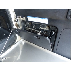 Rear Door Drop Down Table to suit Toyota Prado 150 / Lexus GX 460 [Natural Stainless]