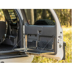 Rear Door Utensil Cage to suit Toyota Prado 120 / Lexus GX 470 [Natural Stainless]