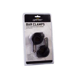 Lightforce Pair Of Lightforce Bar Clamps (Polished) To Suit 44Mm And 51Mm Diameter Bars