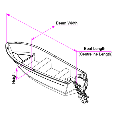 Oceansouth Open Boat Cover 3.7m - 3.9m