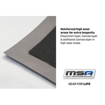 Rear 60/40 Split Bench (2 Head Rests) (Mto) Msa Premium Canvas Seat Covers To Suit Colorado Rg / Lx / Lt / Ltz 06/12 To 11/13