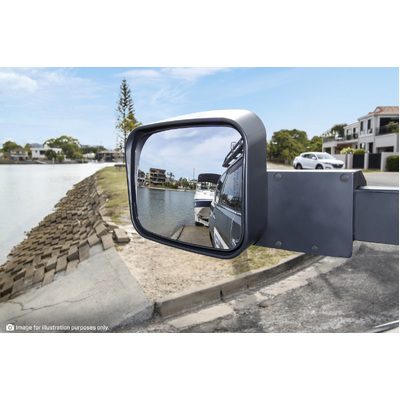 Msa Towing Mirrors (Chrome, Manual) To Suit Tm801 - Isuzu D-Max 2012-Sept 2020