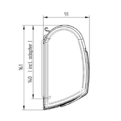 Thule Thule 5200 1.9m Mystic Grey, White Cassette