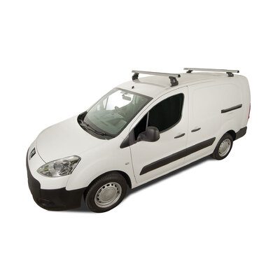 Rhino Rack Heavy Duty Rltf Silver 2 Bar Roof Rack For Citroen Berlingo Ii 4Dr Van 09 To 18