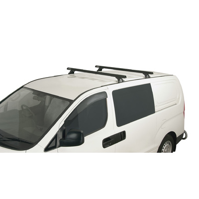 Rhino Rack Heavy Duty Rltf Trackmount Black 2 Bar Roof Rack For Hyundai Iload 2Dr Van 08 To 21