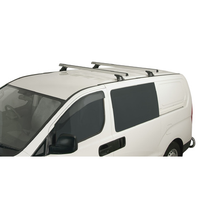 Rhino Rack Heavy Duty Rltf Silver Trackmount 2 Bar Roof Rack For Hyundai Iload 2Dr Van 08 To 21