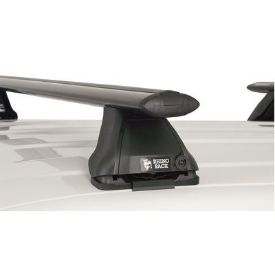 Rhino Rack Vortex 2500 Black 2 Bar Roof Rack For Mazda Bravo 4Dr Ute Dual Cab 02/99 To 11/06