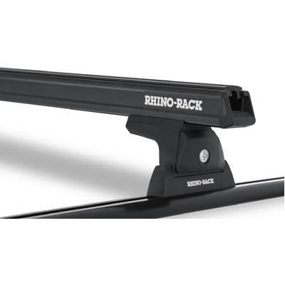 Rhino Rack Heavy Duty Rlt600 Trackmount Black 2 Bar Roof Rack For Toyota Hilux Gen 8 2Dr Ute Extra Cab 10/15 To 20