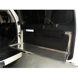 Rear Door Drop Down Table to suit Toyota Prado 150 / Lexus GX 460 [Natural Stainless]