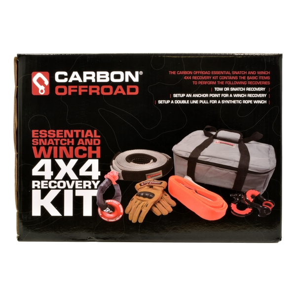 Carbon Offroad Essential Snatch and Winch 4x4 Recovery Kit - NEW 2023 Update