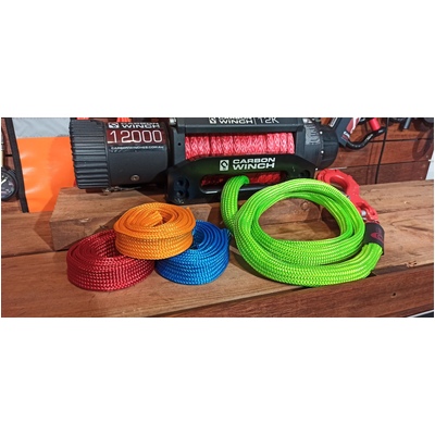 Carbon Winch Monkey Fist Coloured Rope Sheath