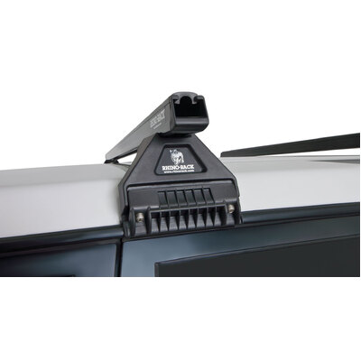 Rhino Rack Heavy Duty Rl110 Black 2 Bar Roof Rack For Mitsubishi L300 2Dr Van Swb 04/80 To 05/13