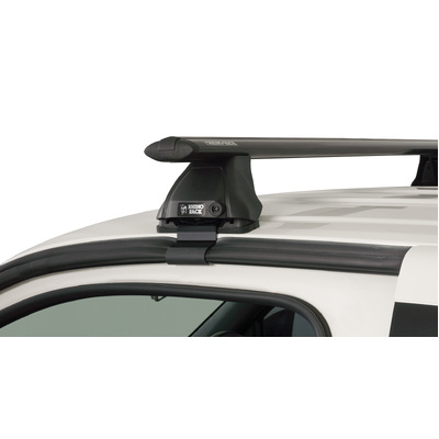 Rhino Rack Vortex 2500 Black 2 Bar Roof Rack For Mazda Bravo 4Dr Ute Dual Cab 02/99 To 11/06