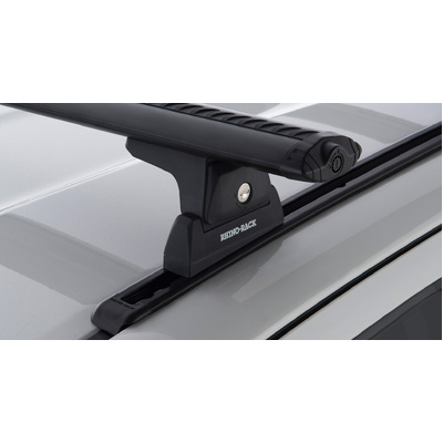 Rhino Rack Vortex Rlt600 Trackmount Black 2 Bar Roof Rack For Toyota Hilux Gen 8 2Dr Ute Extra Cab 10/15 To 20