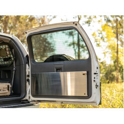 Rear Door Drop Down Table to suit Toyota Prado 120 / Lexus GX 470 [Natural Stainless]