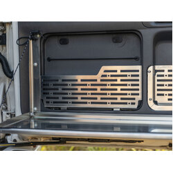 Rear Door Utensil Cage to suit Toyota Prado 120 / Lexus GX 470 [Natural Stainless]