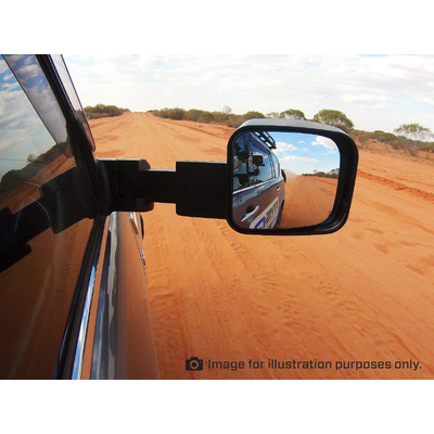 Msa Towing Mirrors (Chrome, Manual) To Suit Tm801 - Isuzu D-Max 2012-Sept 2020