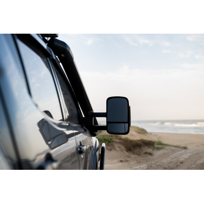 Extendable Tuff Terrain Towing Mirrors For Toyota Hilux 2015 -2022 - Black