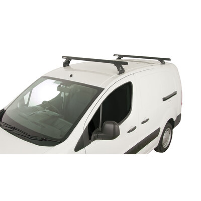 Rhino Rack Heavy Duty Rltf Black 2 Bar Roof Rack For Citroen Berlingo Ii 4Dr Van 09 To 18