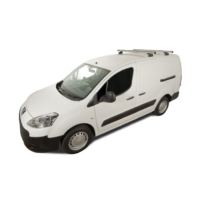 Rhino Rack Heavy Duty Rltf Silver 2 Bar Roof Rack For Citroen Berlingo Ii 4Dr Van 09 To 18