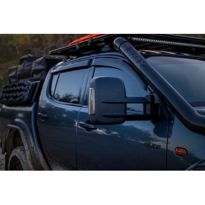 Extendable Tuff Terrain Towing Mirrors For Toyota Hilux 2015 -2022 - Black