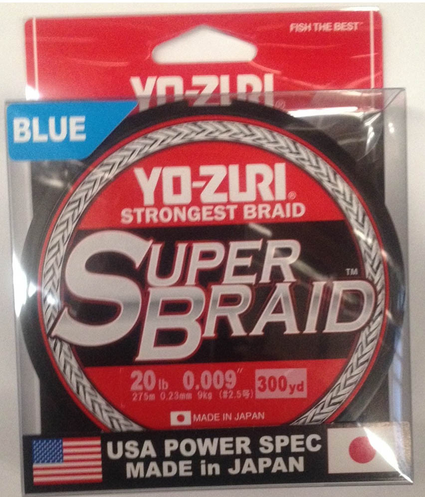 Yo-Zuri Superbraid 300 yd Floating Braid, Blue, 50 lb, Braided