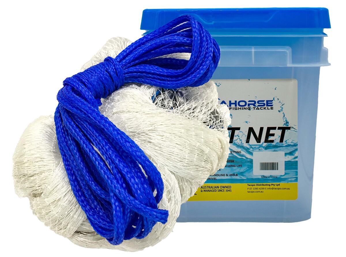Seahorse Chain Bottom Pocket 6ft Mono Drawstring Cast Net with 3/4 Inch Mesh